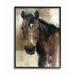 Stupell Industries Masculine Horse Portrait Western Brown Tan Stallion Painting Framed Wall Art Design by Marilyn Hageman 24 x 30 Black Framed