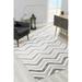 Rug Branch Modern Geometric Wave Grey Beige Indoor Area Rug - 8x10