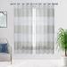 GlowSol 52 W x 84 L Striped Semi Sheer Curtains Branch Siver Stamping Light Filtering Window Drapes for Bedroom Living Room Taupe 2 Panels
