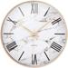 Wall Clock Without Ticking Noise Modern Quartz Radio Controlled Silent Wall Clock Non Ticking Marble Battery Operated Clock Hanging Clock for Living Room Bedroom Office Kitchen 30x30cm/12 inch