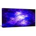 DESIGN ART Designart Bright Blue Fractal Space Theme Abstract Wall Art on Canvas 32 in. wide x 16 in. high