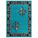 1 ft. 10 in. x 2 ft. 8 in. Bristol Lilium Turquoise Rectangle Accent Rug