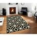 Large Modern 8x11 Black Moroccan Trellis Rug Area Rugs For Living Room Dining Room Rug for Under Table