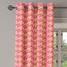 Ambesonne Houndstooth Grommet Curtain Single Panel Pastel Colored Ikat 50 x60 Peach and Pink