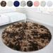 SAYFUT Super Soft Indoor Modern Shag Fur Area Rugs Fluffy Rugs Anti-Skid Shaggy Kids Rug Dining Room Home Bedroom Carpet Floor Mat Diameter 48in/ 63.78in/ 72in Round Soft Rug