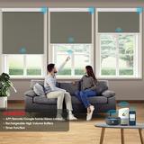 Keego Motorized Shade Remote Control App Control Voice Control Silent Rechargeable Blackout Roller Blinds Auto Window Blinds Dim Gray 31.5 w x 86 h