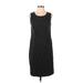 Ann Taylor LOFT Casual Dress - Sheath Scoop Neck Sleeveless: Black Print Dresses - Women's Size 4