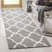 Gray/White 30 x 0.64 in Indoor Area Rug - George Oliver Ellicott Geometric Handmade Tufted Gray/Ivory Area Rug Viscose/Wool | Wayfair