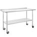 EASILOK Adjustable Table w/ Caster Wheels Plastic in Gray/White | 34 H x 60 W x 24 D in | Wayfair ASS-W119255747