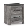 Signature Design by Ashley Bronyan 2 Drawer Night Stand Wood in Brown/Gray | 24.72 H x 21.69 W x 15.59 D in | Wayfair B1290-92