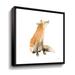 Millwood Pines Dreaming Fox On White Dreaming Fox On White by - Painting on Canvas in Orange | 18 H x 18 W x 2 D in | Wayfair