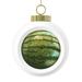 The Holiday Aisle® Toad Skin Christmas Ball Ornament Ceramic/Porcelain in Green/White | 8 H x 6 W in | Wayfair 2FACE935D144463EA823CF969E35451E