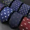 Nouveau bleu imprimé hommes cravate nouveauté motif de fruits animaux cravates S lim Jacquard tissé haute qualité Gravatas accessoires pour hommes
