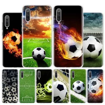 Fire Football Soccer Ball Cover Phone Case Xiaomi Redmi Note 12 10 10S 9 9S 9T 8 8T 11T