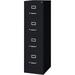 Bowery Hill 22 4-Drawer Metal Letter Width Vertical File Cabinet in Black