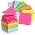 Pop Up Sticky Notes 3x3 Easy Post Pop Up Notes Refill Lined Accordion Style Self-Sticky Note Pads 600 Sheet Assorted Color Sticky Notes with Lines School & Office Accessories