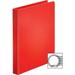 Business Source Basic Round Ring Binders 1 Binder Capacity - Letter - 8 1/2 x 11 Sheet Size - Round Ring Fastener(s) - Vinyl - Red - 11.20 oz - 1 Each