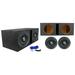 (2) Rockville W10K9D2 10 6400 Watt Car Subwoofers + Vented Sub Box Enclosure