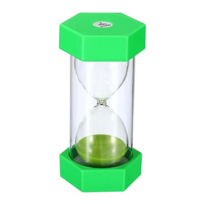 3 Minute Sand Timer, Hexagon Small Sandy Clock, Count Down Sand Glass Green