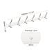 Coat Hook Rack Wall Mounted with 6 Hooks Hook Rail Wall Hangers Silver