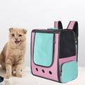 Portable Cat Backpack Space Transparent Pet Carrier for Small Dog Pet Carrying Hiking Traveling Backpack - Pink roller