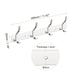 Coat Hook Rack Wall Mounted with 4 Hooks Hook Rail Wall Hangers Silver