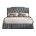 CraftPorch Modern Velvet Tufted Upholstered Platform Bed