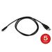 Monoprice USB Type-A to Micro Type-B 2.0 Cable - Black - 3 Feet (5-Pack) 5-Pin 28/28AWG For Smartphones and Tablets