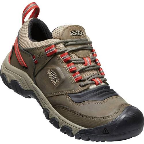 KEEN Herren Trekkinghalbschuhe RIDGE FLEX WP M-TIMBERWOLF/KETCHUP, Größe 47 in Grau