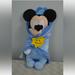 Disney Toys | Disney's Babies Baby Mickey Mouse Plush Stuffed Animal Blue Blanket Yellow Sun | Color: Black/Blue | Size: Osbb