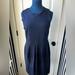 J. Crew Dresses | J. Crew Ladies Fit Navy Blue Pleated Sheath Dress Sz 8 | Color: Blue | Size: 8