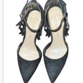 Jessica Simpson Shoes | Jessica Simpson Lace Ankle Strap Heels Black Suede | Color: Black | Size: 7