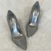 Nine West Shoes | Nine West Silver Sparkly Pumps 7 1/2 Worn Once Inside To Wedding. | Color: Silver | Size: 7.5