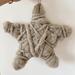 Anthropologie Holiday | Anthropologie Large Wool Star Ornament Holiday Decor Christmas Tree Trim | Color: Gray/Tan | Size: Os