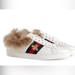 Gucci Shoes | Gucci Ace Sneakers With Fur. | Color: White | Size: 37