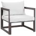 Ergode Fortuna Outdoor Patio Armchair - Brown White