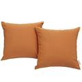 Ergode Convene Two Piece Outdoor Patio Pillow Set - Orange