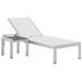 Ergode Shore 2 Piece Outdoor Patio Aluminum Set - Silver White