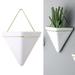 Triangle Wall Hanging Flower Planter Nordic Geometric Succulent Flower Decor for Flower Small Plant Succulent Cactus Herbs Air Plant White M