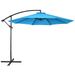 Topeakmart 10ft Hanging Umbrella Patio Sun Shade Offset Outdoor Market Cantilever Umbrella with Crank & Cross Base Sky Blue