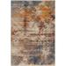 LR Home Helena Cres Brown/Blue Industrial Abstract Polyester Area Rug 5 x 8