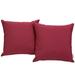 Ergode Convene Two Piece Outdoor Patio Pillow Set - Red