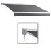Awntech 14 ft. Destin with Hood Left Motor & Remote Retractable Awning Gun Metal Gray - 120 in.