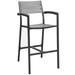 Ergode Maine Outdoor Patio Bar Stool - Brown Gray