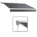Awntech 10 ft. Destin with Hood Left Motor & Remote Retractable Awning Gun Metal Gray - 96 in.