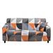 JIAN YA NA Stretch Sofa Covers Printed Couch Cover Sofa Slipcovers for 1/2/3/4 Seat Elastic Universal Furniture Protector(Orange 3 Seater)