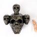 Halloween Skull Lights LED Electronic Candle Light Skull Head Bar Haunted House Tabletop Shelf Props Horror Skull Head Candle Holder