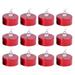 12Pcs Unscented Smokeless Tea Lights Stable Base Battery Operated Long Lasting Holiday Gift 100+ Hours Flickering Tealight Candles for Christmas