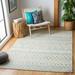 SAFAVIEH Madison Hannah Geometric Area Rug Ivory/Aqua 3 x 5