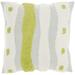 Mina Victory Life Styles Tufted Woven Waves 18 x 18 Lime Indoor Throw Pillow